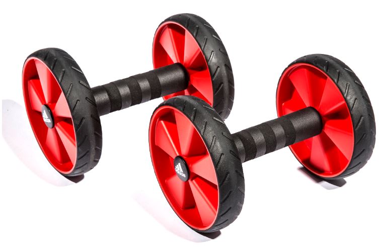 ruedas para abdominales adidas negro rojo