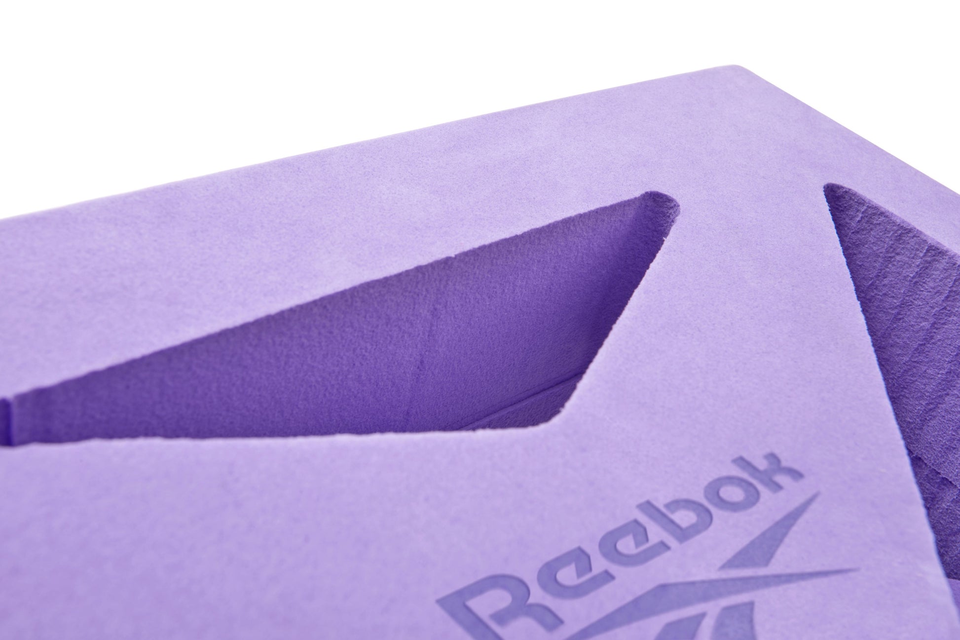 bloque para yoga reebok con diseño lila