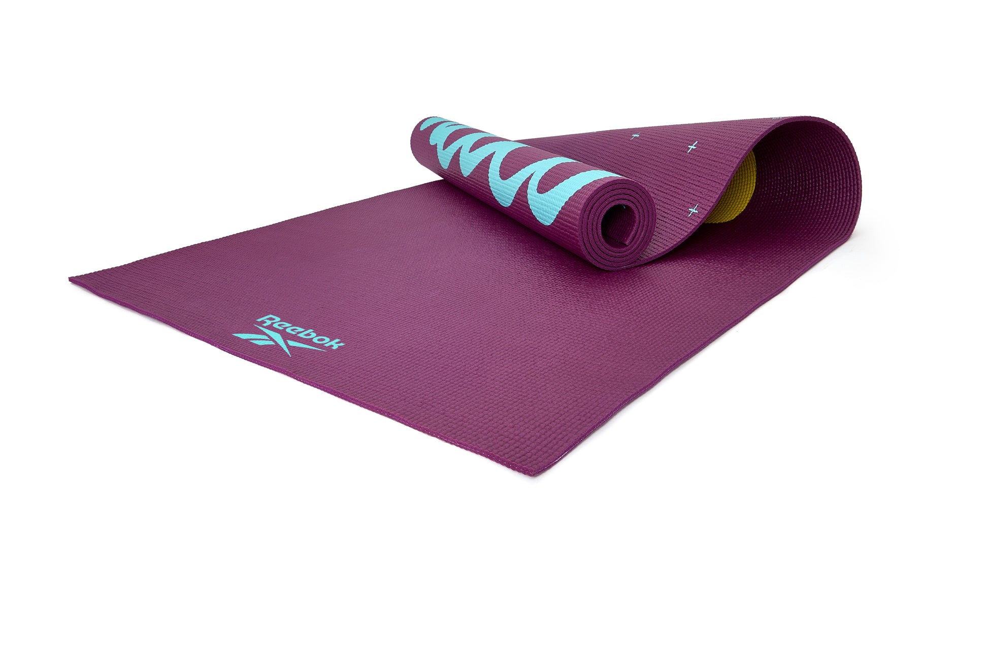 mat para yoga de doble cara reebok 4 mm morado