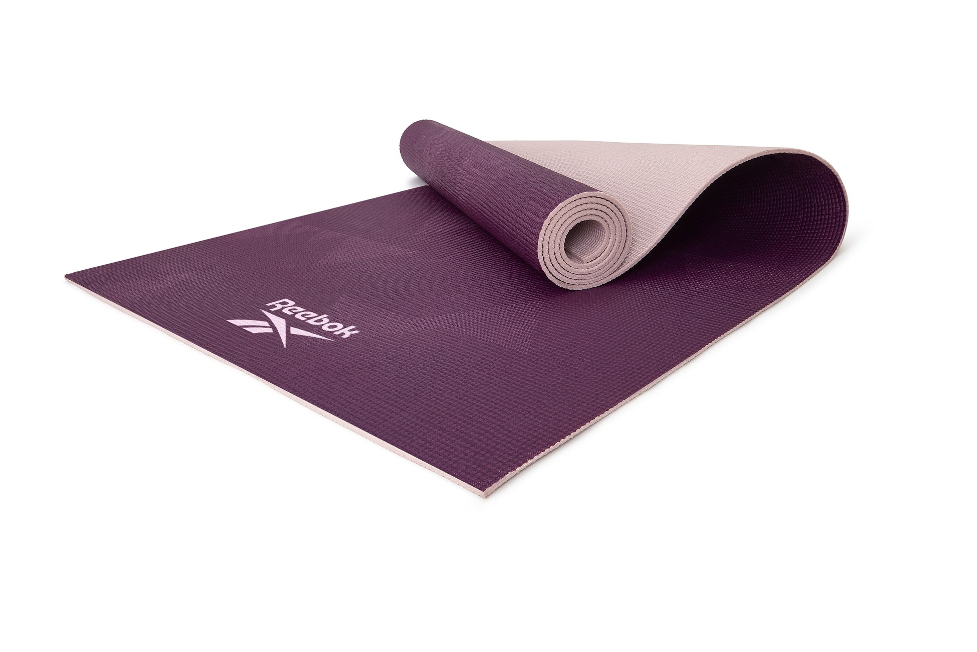mat para yoga de doble cara reebok 4 mm morado