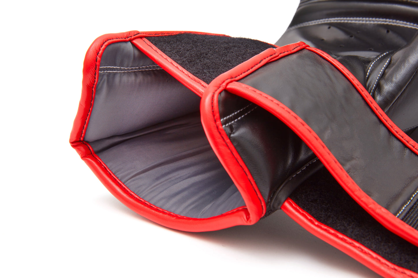 guantes de box reebok cuero 12 oz negro rojo