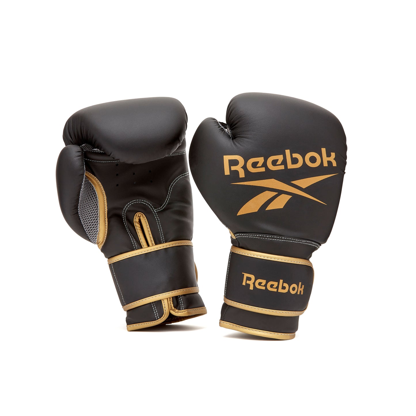 guantes de box reebok negro dorado
