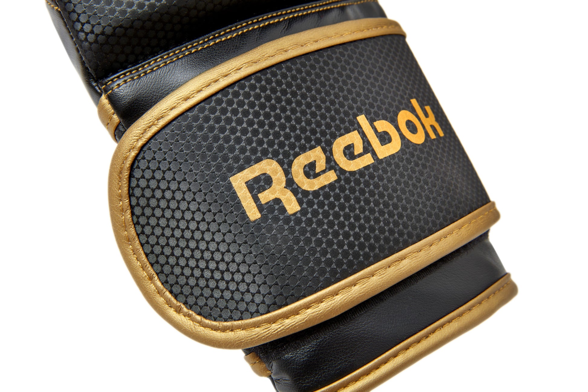 guantes de box reebok dorado negro