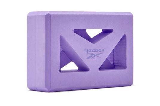 bloque para yoga reebok con diseño lila